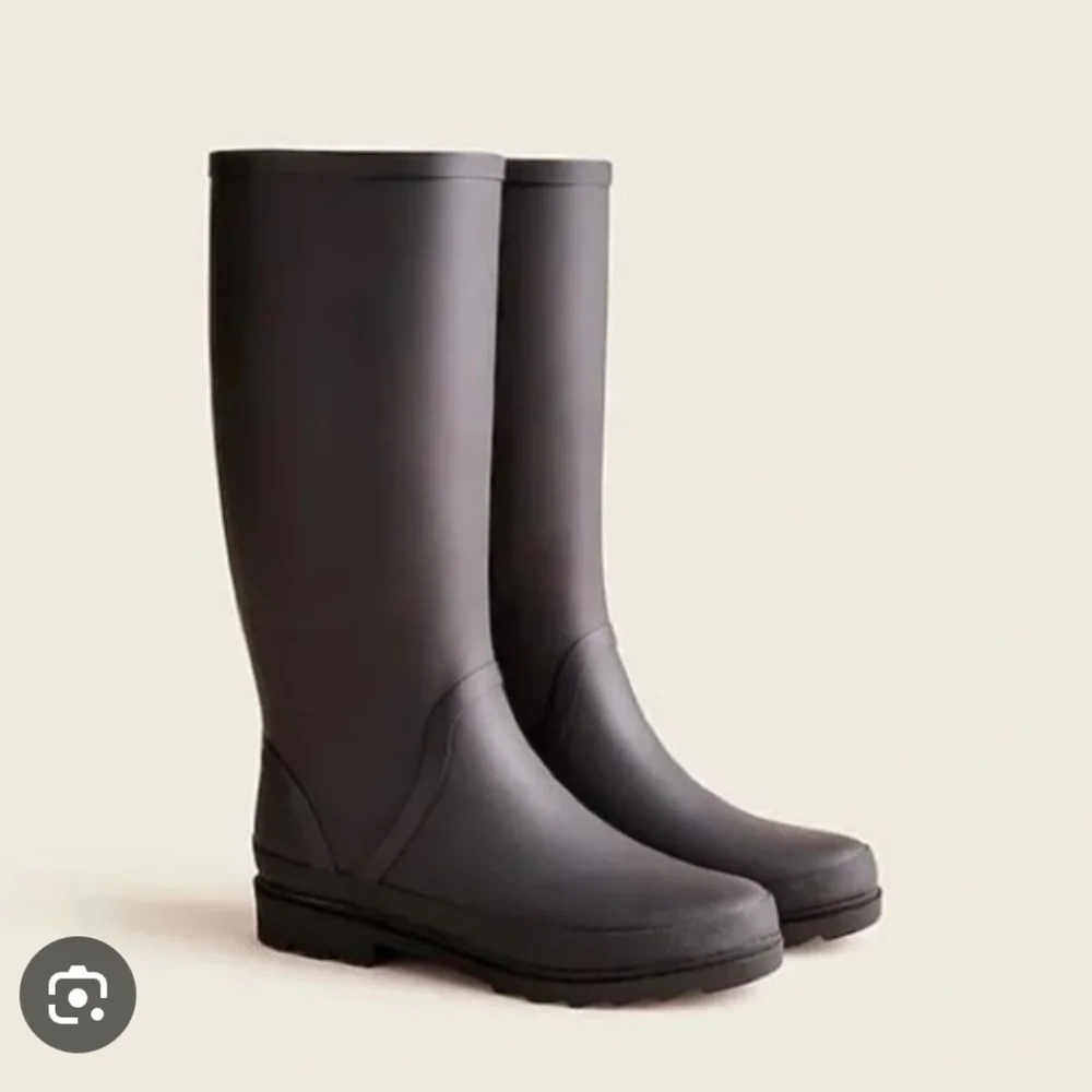 J. Crew Tall Matte Black Rain Boots